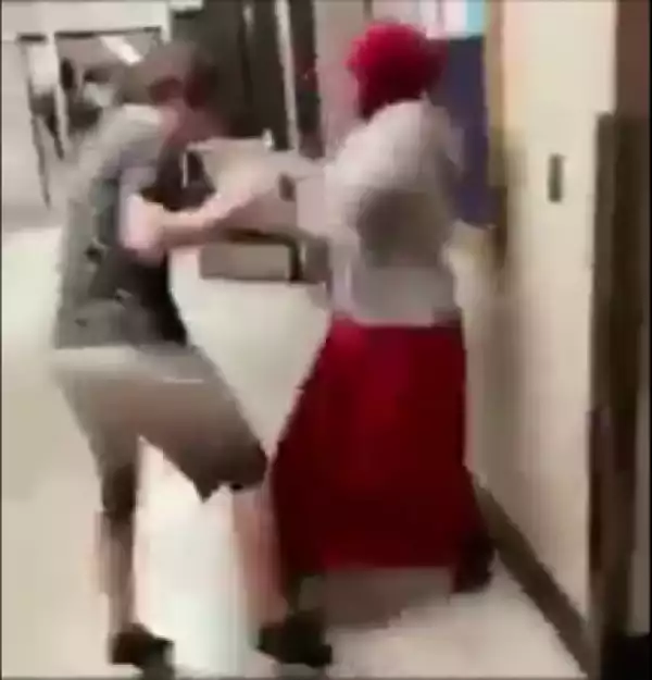 Muslim Girl Beat Hell Out Of A Boy Who Tried To Remove Her Hijab (WATCH Video)